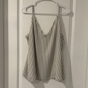 Socialite Black and White Striped Camisole